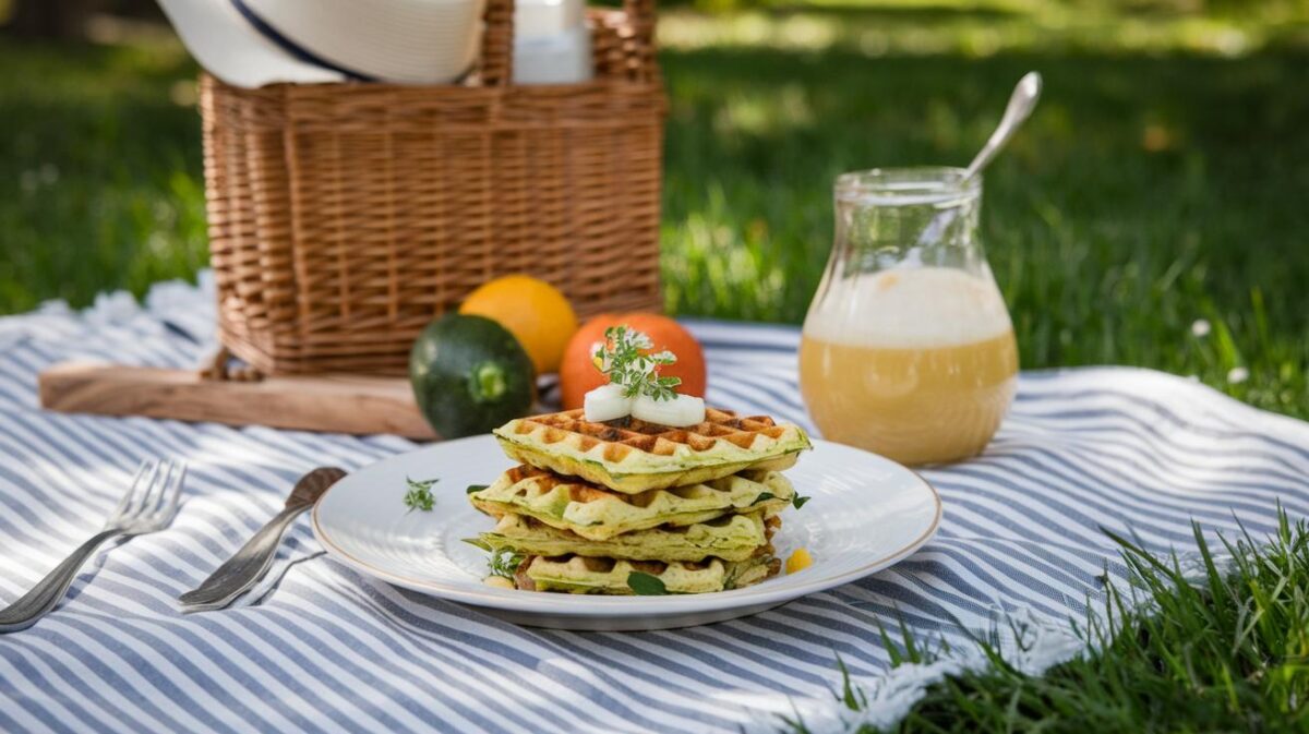 Découvrez les gaufres salées à la courgette : une recette facile pour révolutionner vos pique-niques