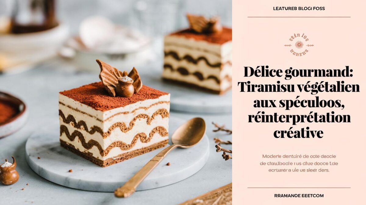 Délice gourmand : tiramisu végétalien aux spéculoos, réinterprétation créative