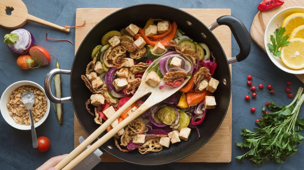 Dîner express : wok de légumes croquants et tofu, le plaisir végétalien rapide