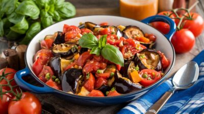 Éclat méditerranéen : caponata végétalienne, l'Italie dans votre assiette