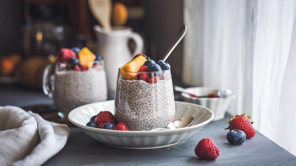 Éveillez vos matins : porridge végétalien aux graines de chia et fruits de saison