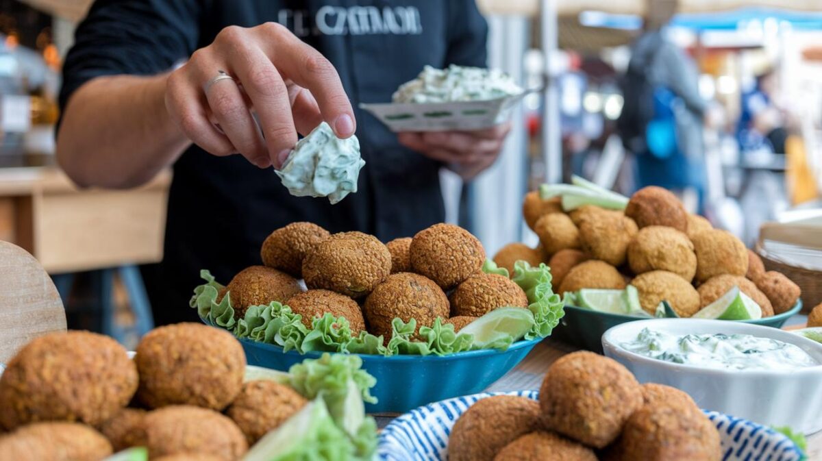 Falafels et tzatziki de tous les records, une combinaison rafraîchissante de textures et goûts