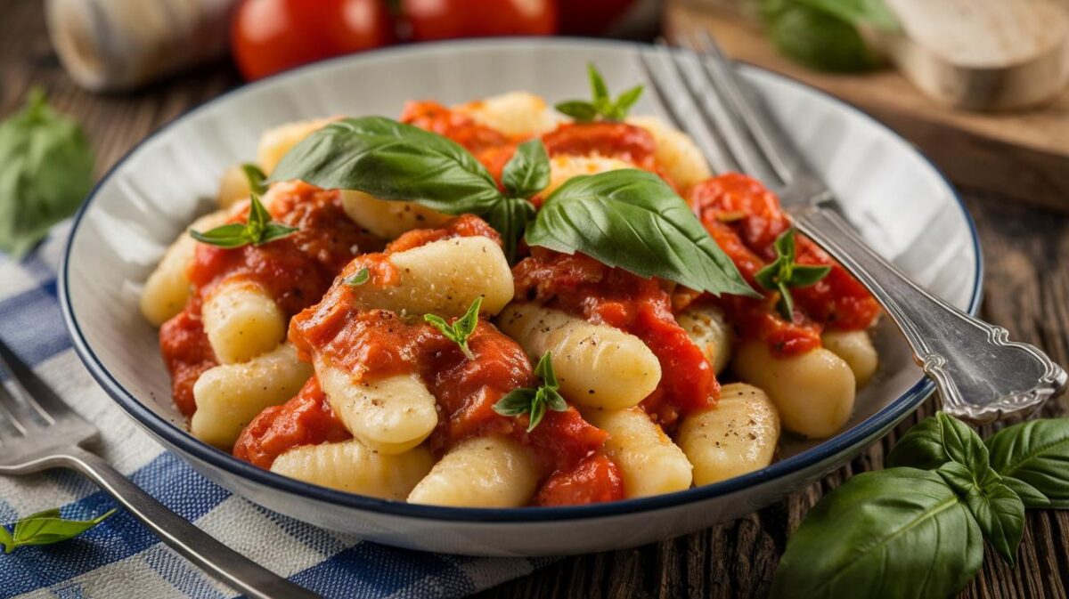 Gnocchi à la sauce tomate et basilic de tous les records, des saveurs italiennes parfaitement équilibrées