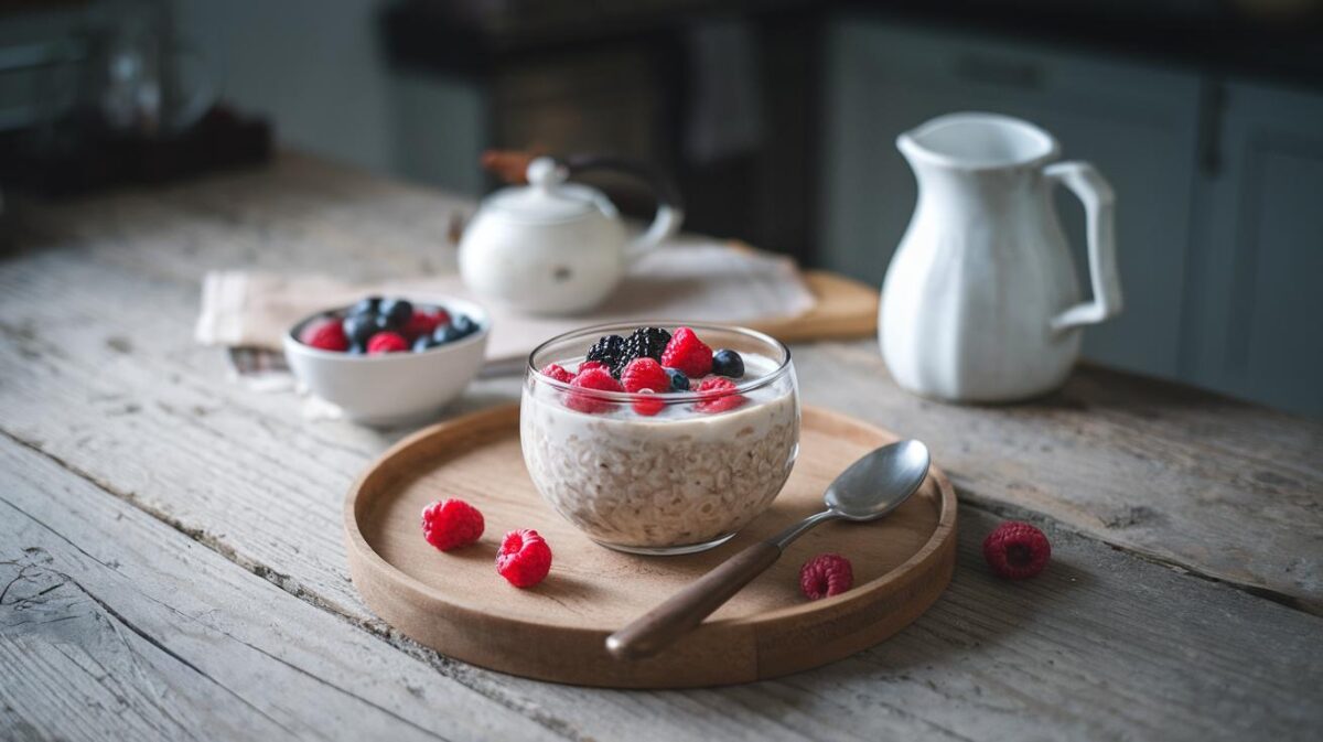 Les matins se transforment avec cette recette d'overnight oats aux fruits rouges : un réveil en douceur et en saveur