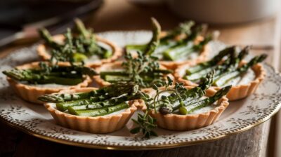 Les secrets des tartelettes aux asperges: un délice croustillant et facile à préparer pour égayer vos papilles