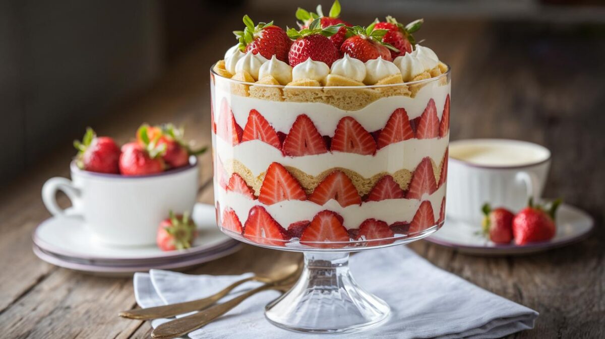 Les secrets du trifle aux fraises : découvrez comment ravir vos papilles et celles de vos invités