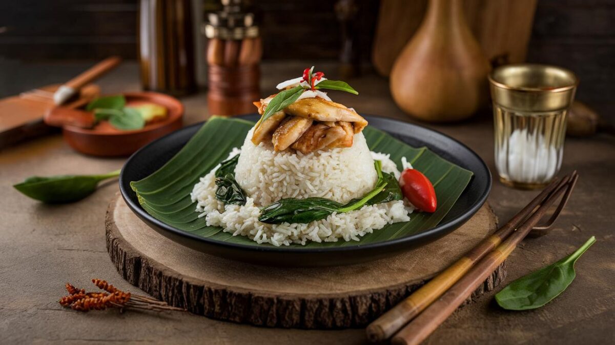 Les secrets d'une recette exotique révélés : découvrez le riz au lait de coco, poulet et épinards