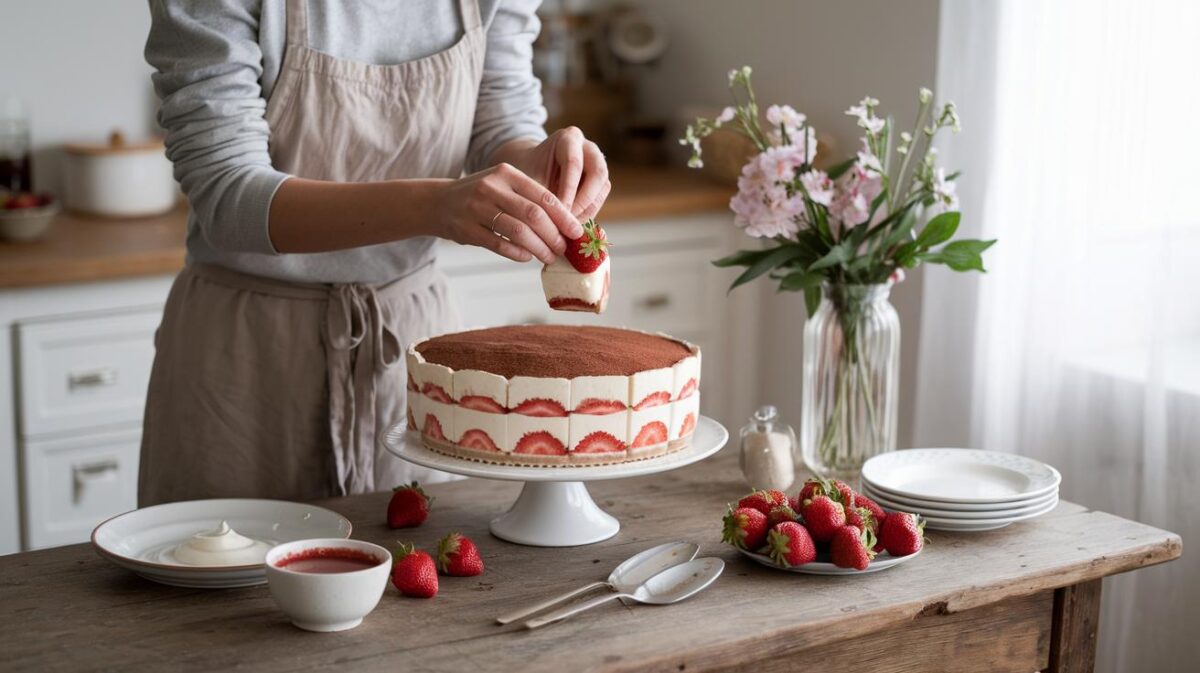 Les secrets pour préparer un tiramisu aux fraises en 15 minutes qui émerveillera vos convives