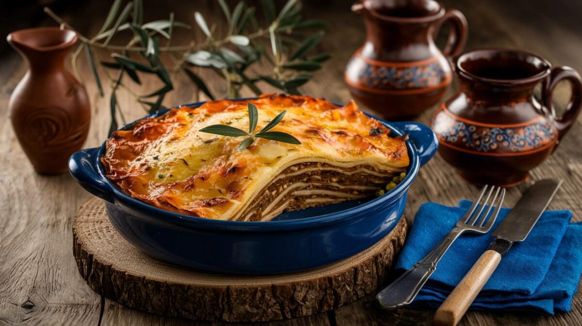 Moussaka végétarienne de tous les records, l’essence de la Grèce dans un plat