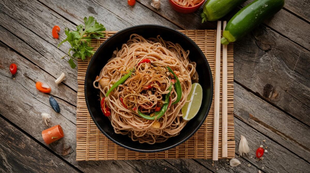 Passion asiatique : nouilles végétaliennes au tofu et légumes croquants