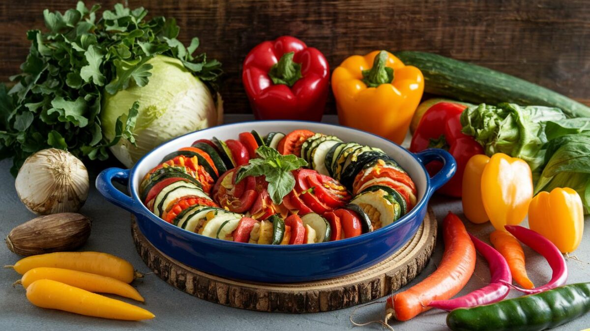 Ratatouille française traditionnelle de tous les records, un hommage aux légumes d'été