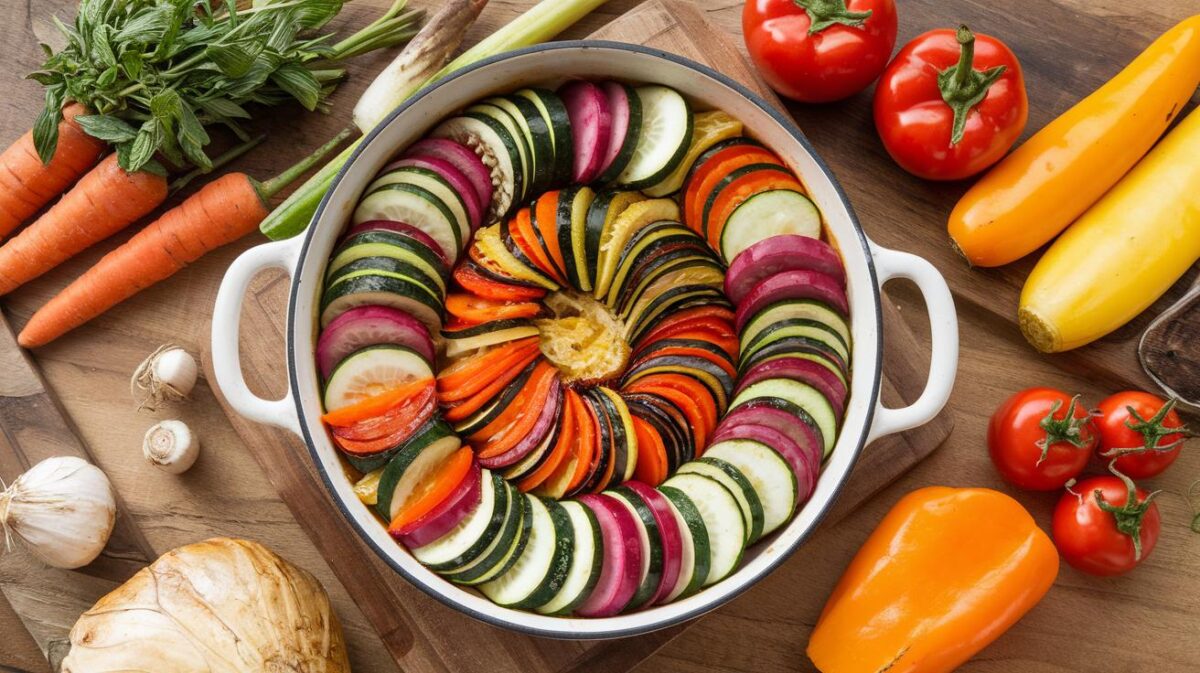 Ratatouille niçoise de tous les records, un étalage de légumes méditerranéens