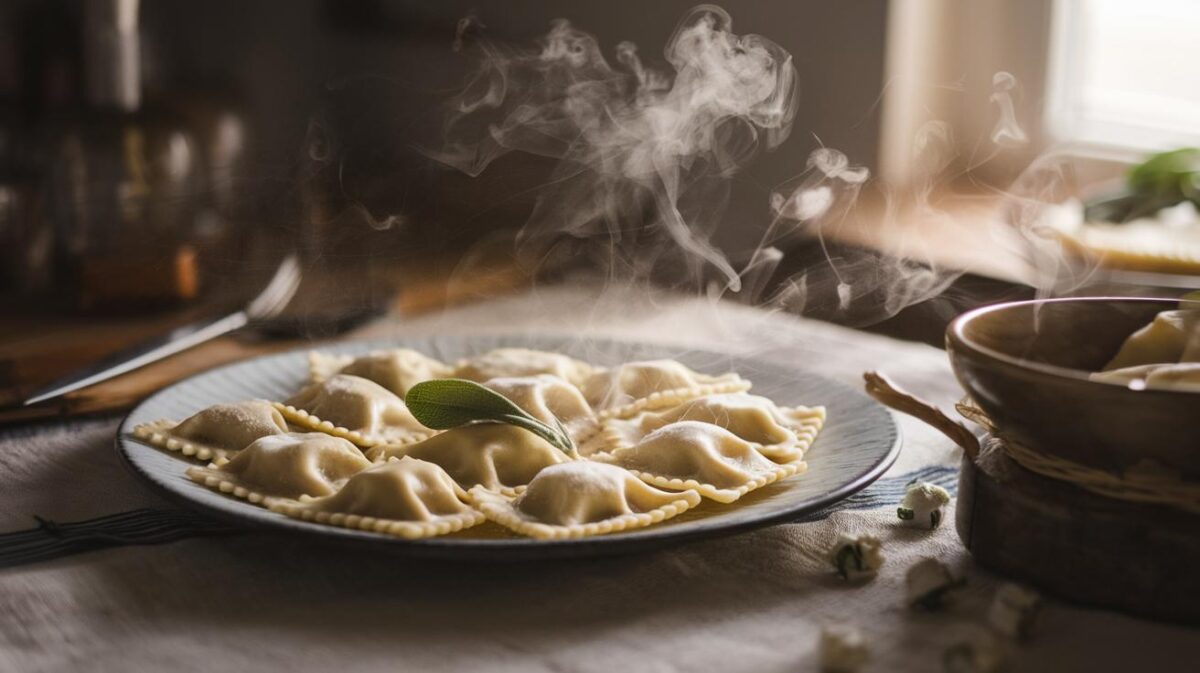 Raviolis maison au fromage et à la sauge de tous les records, un délice artisanal sublime