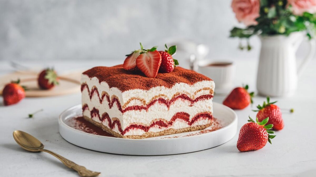 Redécouvrez le tiramisu : une version aux fraises allégée qui ravira vos papilles et votre silhouette