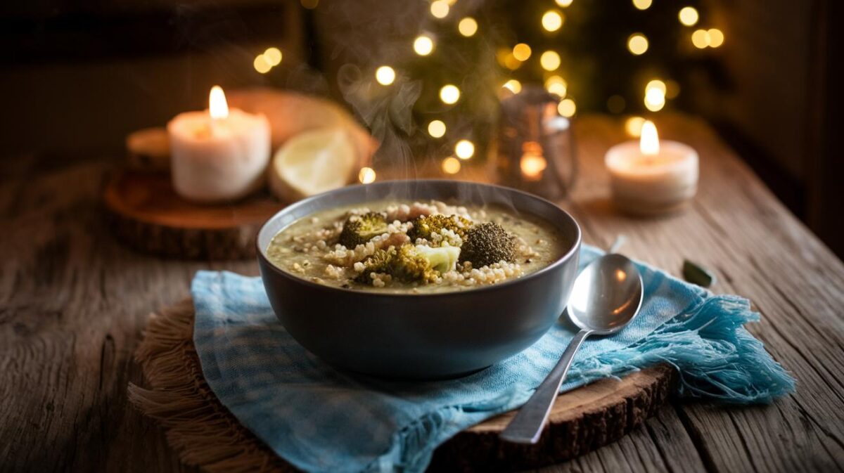 Redécouvrez le velouté de brocoli au cumin et quinoa pour réchauffer vos soirées d'hiver