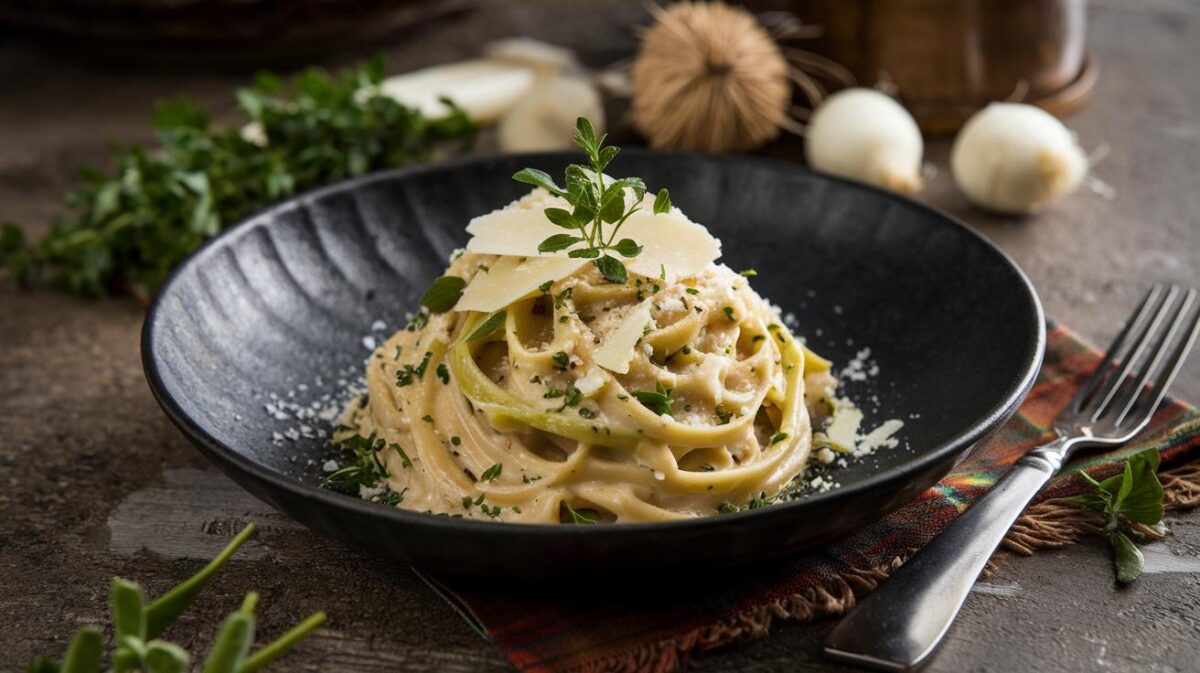 Redécouvrez les poireaux avec une touche italienne : la recette des tagliatelles de poireaux façon carbonara