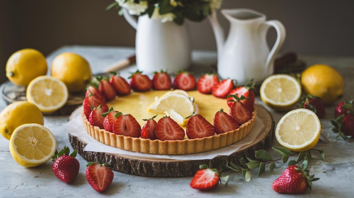 Redécouvrez les saveurs printanières avec cette tarte au citron et fraises qui séduit tous les palais