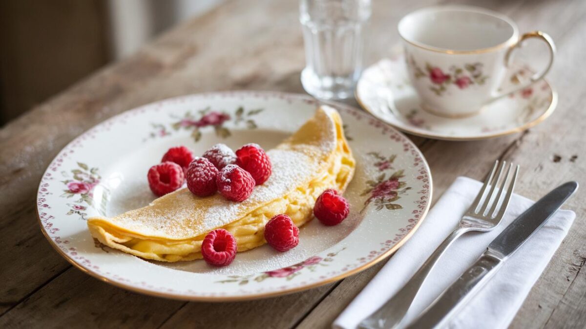 Redécouvrez l'omelette dans une version sucrée et aérienne avec la recette de l'omelette soufflée aux framboises