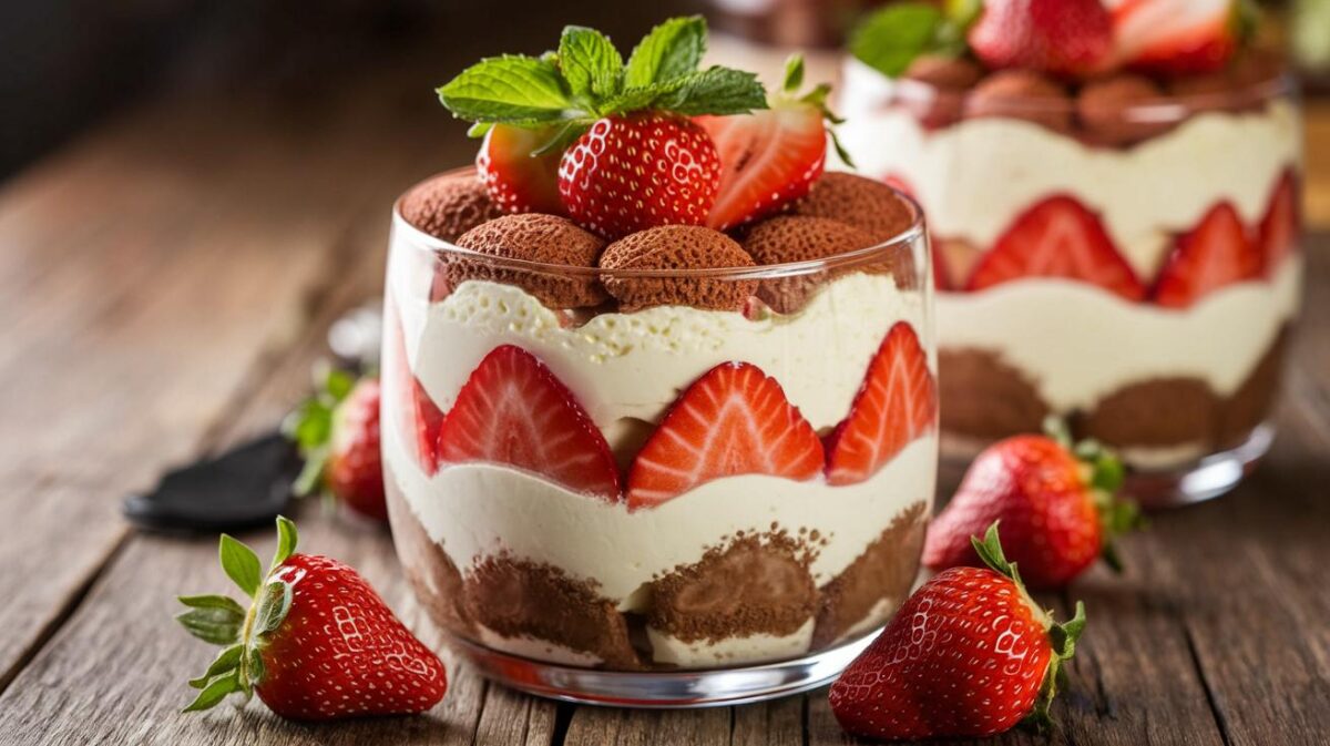 réveillez vos papilles avec ce tiramisu aux fraises express, un dessert sensationnel prêt en un clin d'œil