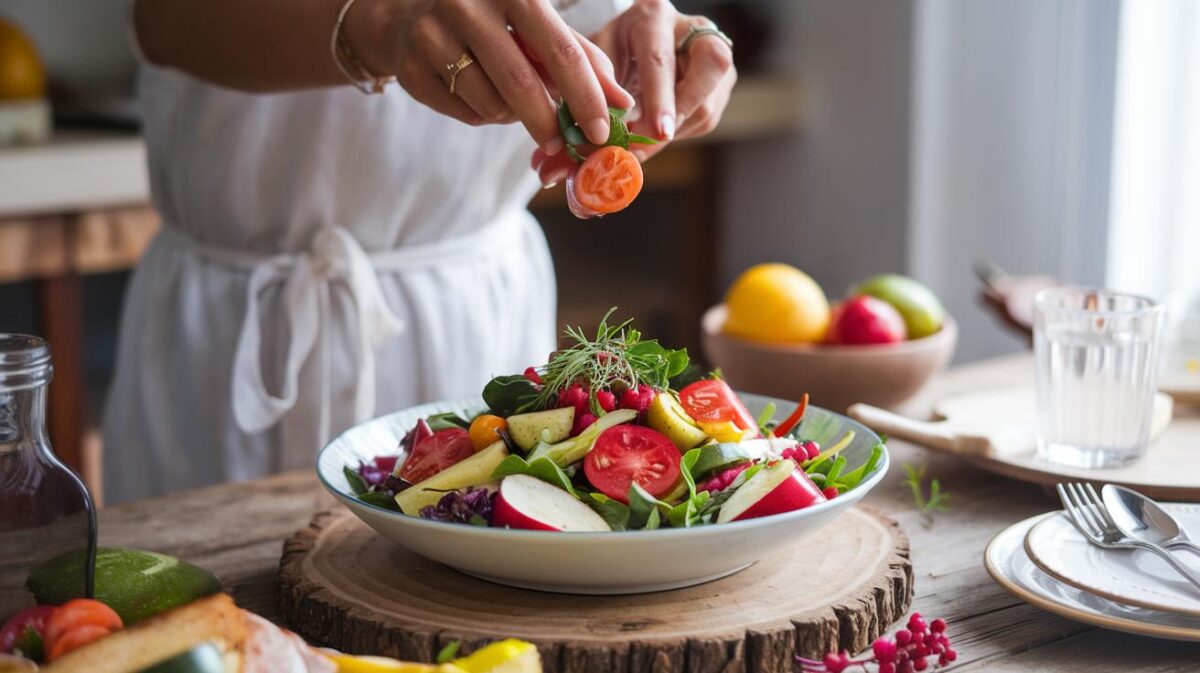 révélez le chef qui sommeille en vous avec une salade d'été fraîche et colorée, parfaite pour éblouir vos convives