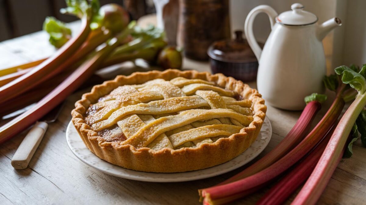 révélez le goût authentique de la rhubarbe avec cette recette de tarte irrésistible pour vos après-midis ensoleillés