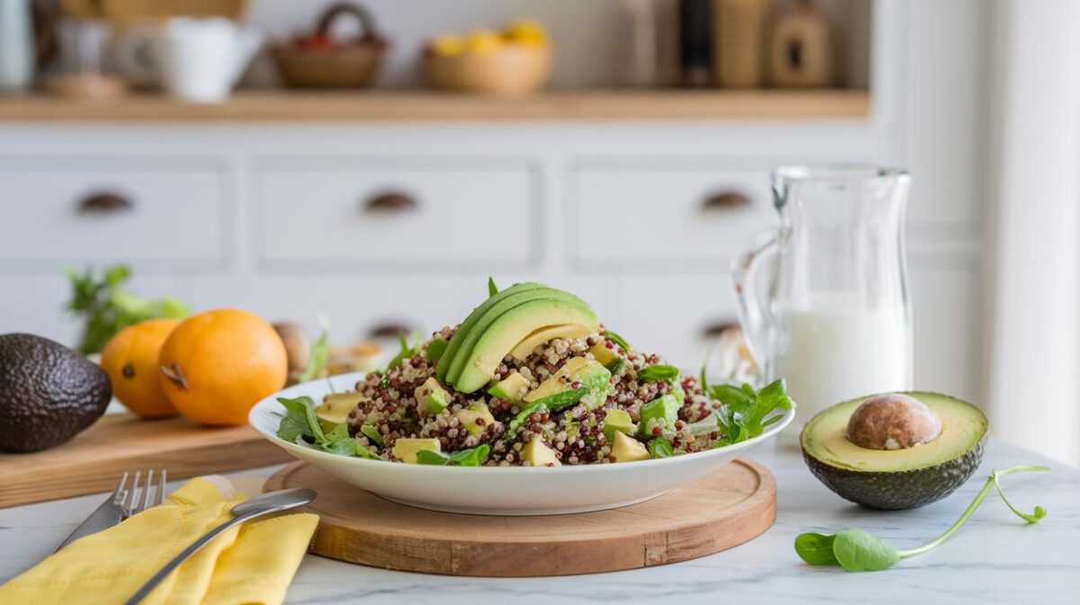 Salade de quinoa et avocat de tous les records, une fraîcheur inégalée