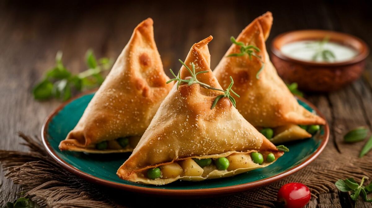 Samosas aux pommes de terre et petits pois de tous les records, des triangles de joie croustillants et savoureux