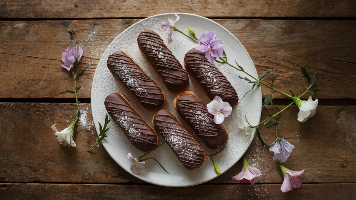 Savoir-faire pâtissier : éclairs végétaliens au chocolat, plaisir garanti