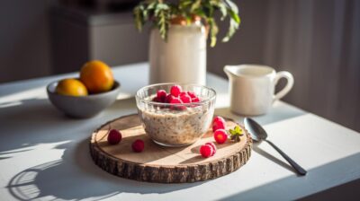 Séduction du matin : overnight oats végétaliens aux fruits rouges