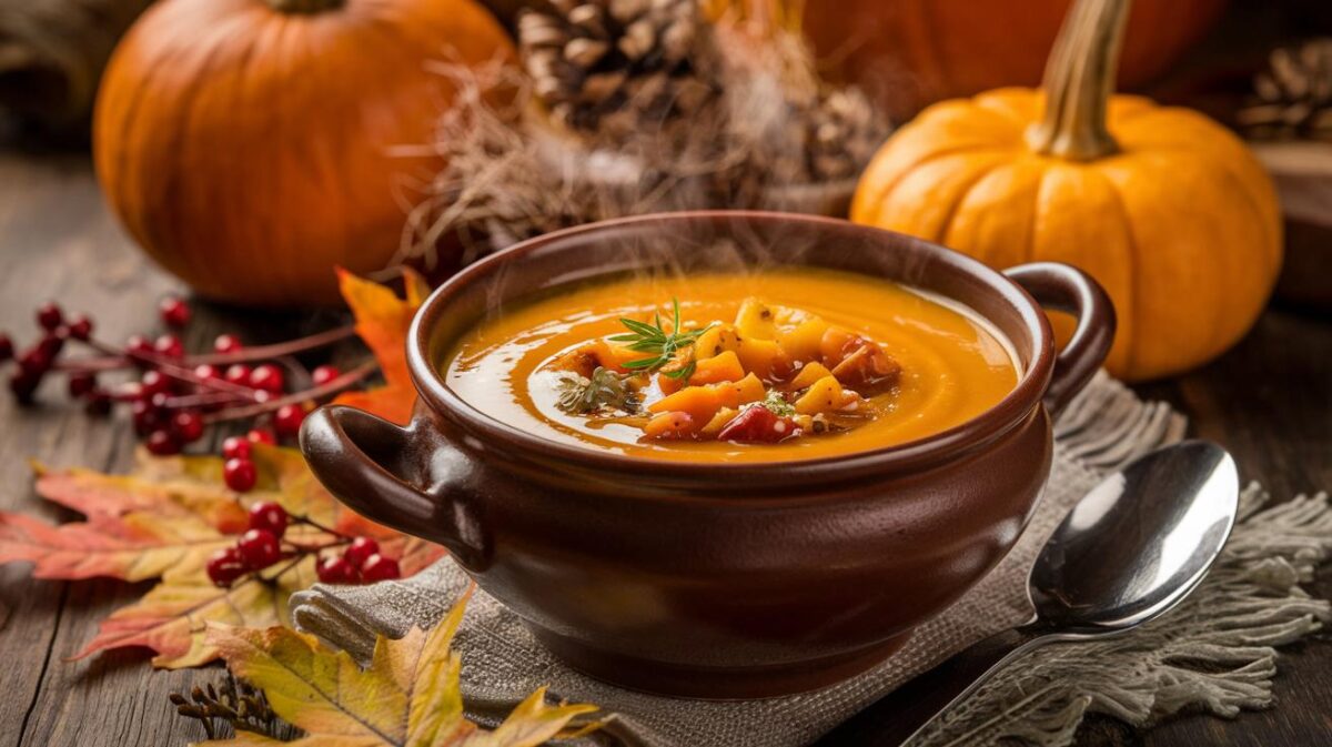 Soupe de potiron épicée de tous les records, un festival de saveurs automnales