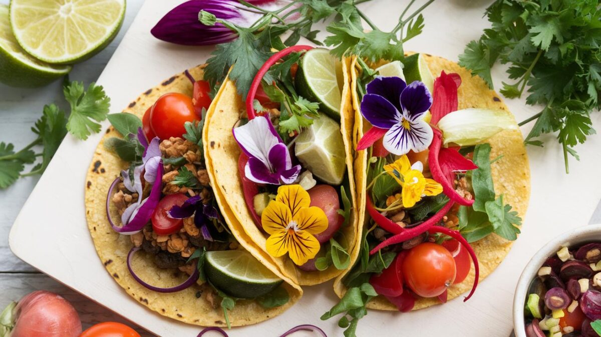 Tacos végétaliens du jardin : explosion de couleurs et de saveurs