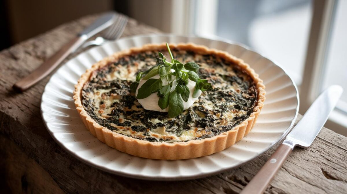 Tarte aux épinards et feta de tous les records, une combinaison crémeuse et croustillante