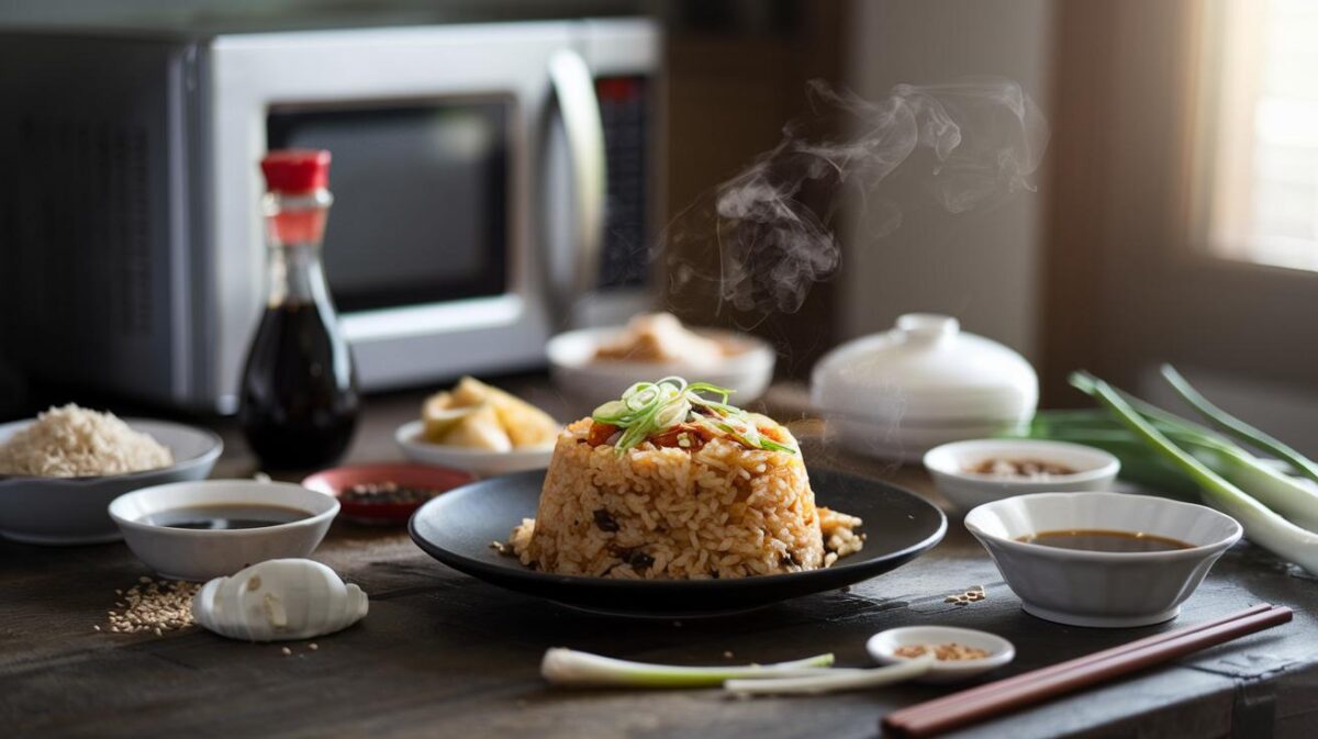 Transformez votre cuisine en festin asiatique : découvrez comment préparer un délicieux riz cantonais au micro-ondes