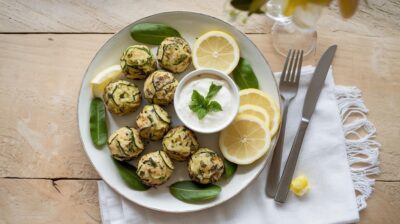 Transformez votre repas en festin léger avec des boulettes de courgette et leur sauce citron-yogourt