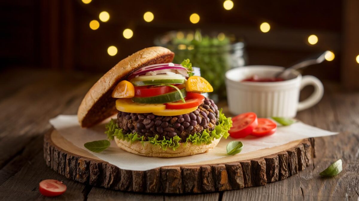 Un burger végétalien aux haricots noirs de tous les records pour les amateurs de saveurs