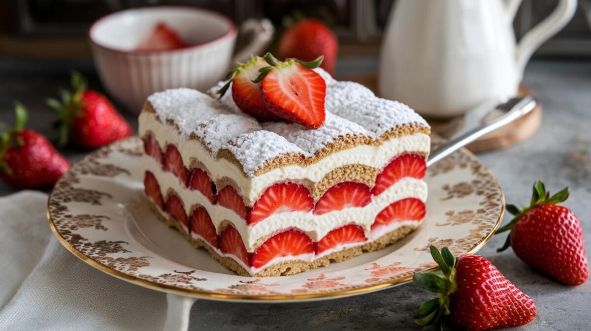 Un dessert festif et gourmand en 15 minutes? Découvrez le tiramisu aux fraises revisité