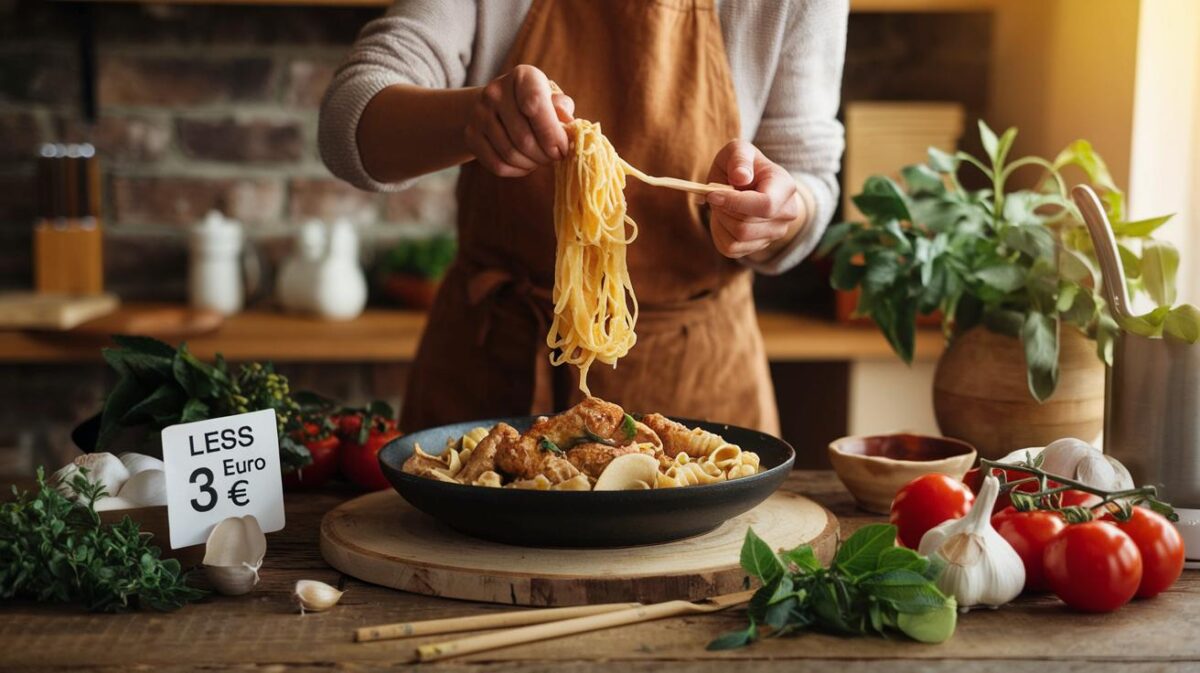 Vous rêvez d'un repas gourmand à petit prix ? Découvrez comment préparer un succulent plat de pâtes au poulet pour moins de 3 euros par personne